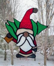 Santa with Medium Green Tree