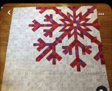 Glass Quilting: Red Snowflake Inspiration