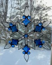 Diamond Bevel Snowflake in Blue