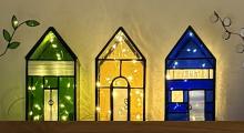 Green, Yellow, Blue Beach Houses