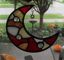 Orange and Yellow Patchwork Moon