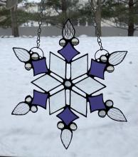 Diamond Bevel Snowflake in Purple