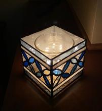 Blue Petal Candle Holder View  2